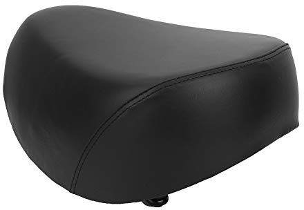 Sillín de Bicicleta Eléctrica,Asiento Bicicletas Cuero Artificial Acolchado Espuma Funda Sillin Estatica Grande Ciclismo Estacionario Prueba Choques Accesorio Repuesto Compatible MTB City Bike Ebike
