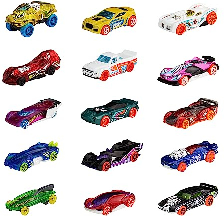Hot Wheels 5er-Track-Paket - 15 Spielzeugautos aus DREI Track-Themenpaketen im Maßstab 1:64, perfekt für Rennen und Stunts, für Kinder ab 3 Jahren und Sammler, HNM04