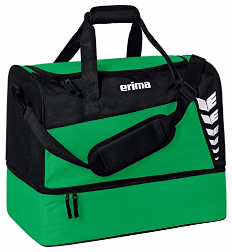 Erima Unisex Six Wings Sporttasche mit Bodenfach (7232312), smaragd/schwarz, S