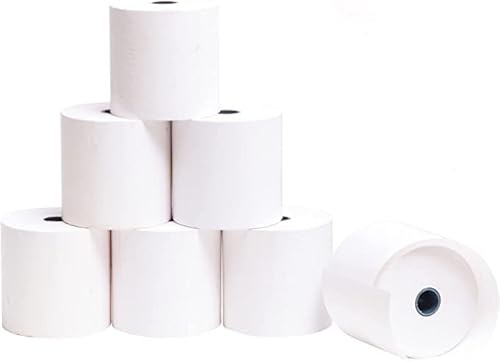C&P Rollos Papel Térmico 80x80x12 mm para Sumadora Impresora TPV, Sin Bisphenola (48 unidades)