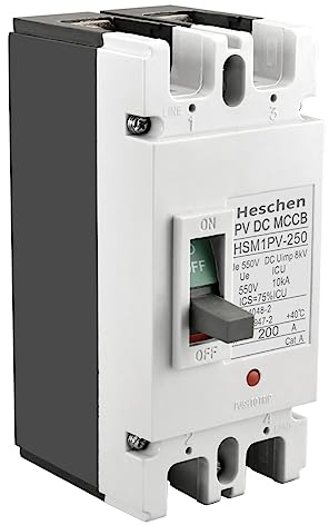 Heschen DC-Leistungsschalter MCCB, HSM1PV-250, 2-polig, DC550V 200A, Photovoltaik-Leistungsschalter, für PV-Solaranlage Solarmodule Netzsystem