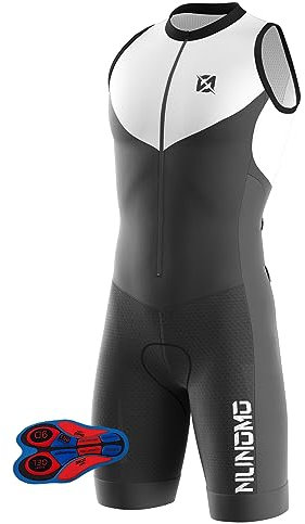 Triathlon Anzug Herren Herren Radsportanzug gepolstert einteilig Trisuit Bike Top Short Trisuit Einteiler für WettkampfGeeignet zum Laufen, Radfahren, Schwimmen (TYP-6,5XL)