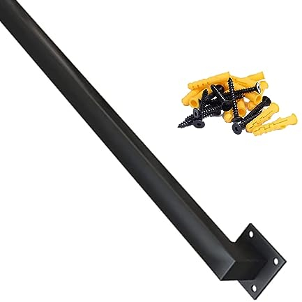 Yopappol Treppenhandlauf-Geländer für Wände – 1 m, 1,5 m, 2 m, 2,5 m, 3 m Handläufe mit Sicherheits-Stützstangenschienen, Metall-Schmiedeeisen-Treppengeländer-Handlauf – komplettes Set. (Size : 5m)