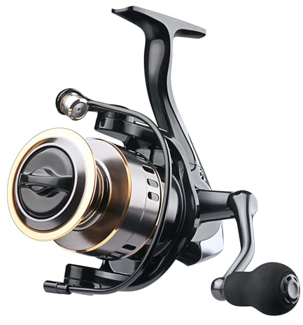 EASY BIG Hochleistungs-Spinnrollen - Langlebige und präzise Angelrollen mit 9+1 Kugellager - Ultraleicht und geschmeidig für alle Gewässer - Größe 500 für Eisfischen