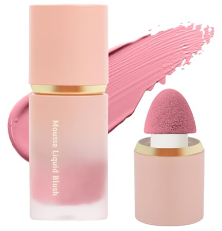 LOPHE Blush in Crema, Crema di Fard Liquido Leggero e Naturale, Blush Liquido Exture in Velluto, Lunga Durata, Multiuso(01#)