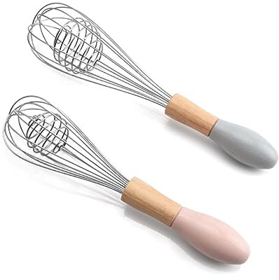 PEPLAYTAL 2 Pezzi Frusta Spirale Acciaio Utensile Versatile per Uova e Bevande Casuale Colore Casuale