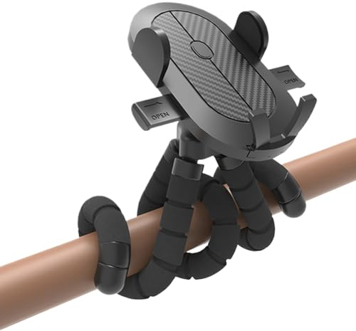 Qyljeiwred Soporte para teléfono Celular para Cochecito, Soporte para teléfono Celular, rotación de 360°, Soporte antivibración para Ciclismo, Silla de Ruedas, Cinta de Correr, Cochecito de bebé