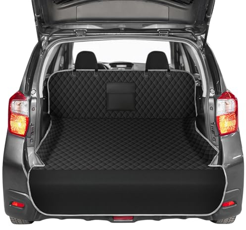 NECKORY SUV Cargo Liner for Dogs - Waterproof Dog Car Seat Cover Mat for SUVs, Sedans, Vans & Trunks with Non-Slip Bumper Flap Protector, Scratchproof Large Size Universal Fit, Grey