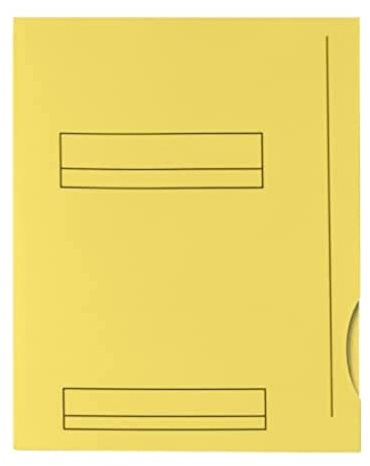 50 Sous-Dossier Oxford HV 2 Rabats A4 Kraft Jaune Pastel