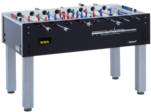 Garlando Kickertisch ITSF Master Champion, offizieller Turnier Fußballtisch,Wettkampf ITSF Spielstangen, robuster und stabiler 80 kg, Profi Tischfußball,Turnier-Tischkicker, Made in Italy, vormontiert