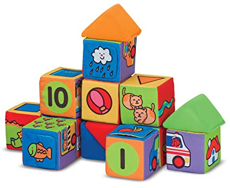 Melissa & Doug K's Kids Match and Build Soft Blocks Set