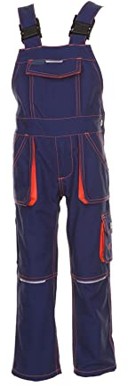 Planam Größe 110/116 Kinder Junior Latzhose Marine orange Modell 6121 Basalt Kids-latzhose