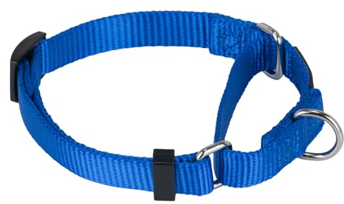 Hyhug Dog Collar Martingale, Small Blue, Escape Proof | Heavy-duty nylon delivers gentle control for puppies. Ideal for training and park walks. Adjustable, comfortable, and secure