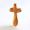 KASSIS Croix de poche 10,5 cm en bois d’olivier – Porte-bonheur chrétien, fait à la main à Bethléem – Cadeau spirituel en bois – Symbole de foi et de réconfort