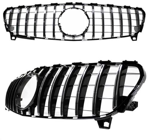 Facelift - Rejilla de radiador cromada negra compatible con Mercedes Clase A W176 Mopf 2015-2019 en Sport Panamericana GT DM Autoteile 2714