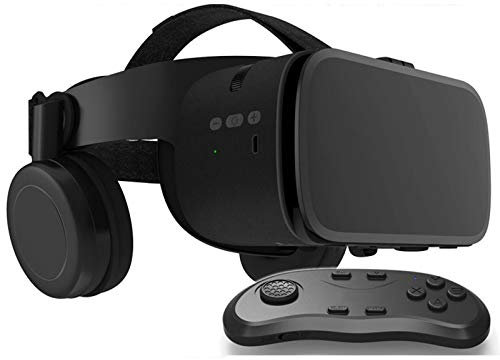 LAHappy 3D VR Gafas de Realidad Virtual con Control Remoto, Auriculares Incorporados, VR Glasses Gafas VR de Realidad Virtual para teléfonos móviles de 4.7 a 6.2 Pulgadas