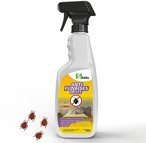 Spray Anti punaise De Lit. Produit Insecticide Puissant 500 Ml. Action Instantanée Longue Durée Pour Éliminer Les Punaises De Lit. Barrage A Insectes Qui Ne Tache Pas. Traitement Efficace Pour Maison