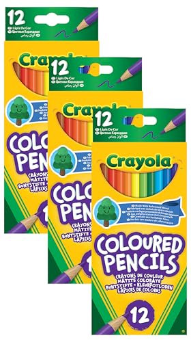 CRAYOLA Colouring Pencils - Assorted Colours (Pack of 36) | A Must-Have for All Kids Arts & Crafts Sets | Ideal for Kids Aged 3+