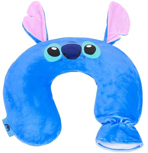 Disney Stitch Neck Hot Water Bottle & Fleece Cover, U Shaped Wrap Around Neck Shoulder Ease Main Relax Muscles Wearable Hot Water Bag Hot Water Bottle 1.1L