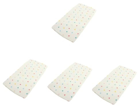 ERINGOGO Packung Mit 4 Blatt Krippe Spannbettlaken babybettwäsche Babymatratze bettlaken für Bettmatte Krippenmatratze Matratzenbezug für Kinderbetten Reine Baumwolle