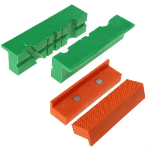 2 cubiertas de mordaza de tornillo de banco suaves, 4/5/6 pulgadas de goma suave magnética para banco de banco de metal, tira de protección magnética (4 pulgadas, verde)