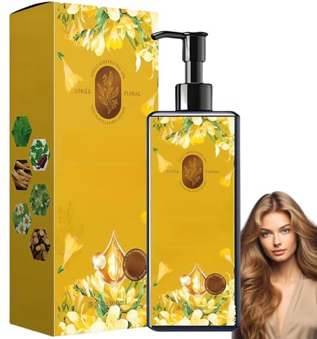 Pflegende Haarfarbe auf Pflanzenbasis, Natürliches Pflanzenhaarfarbe‑Shampoo zur Grauhaarabdeckung mit pflegender Formel, schnell & sanft für Männer & Frauen (Braun)