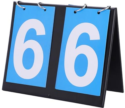 Marcador para deportes con tapa portátil de 2, 3 y 4 dígitos, contador de puntuación, tablero de visualización de puntuación deportiva para tenis de mesa y baloncesto (marcador de dos dígitos)