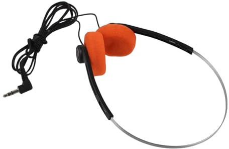 Toddmomy Casque Audio -Auriculaire Orange Léger et Portable Arceau Réglable avec Coussinets Rembourrés Adapté Salle de Classe et Usage Scolaire