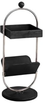 HLHLOP777 Mesa de Centro Mesa Auxiliar de Madera Vintage for el hogar, sofá, estantería Almacenamiento, Mesa Esquina, Sala Estar, balcón Mesas(Negro)