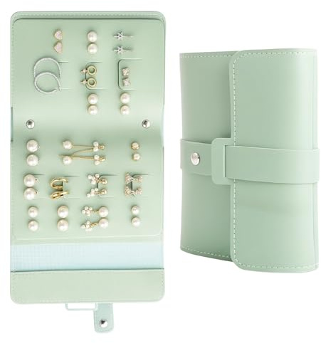 Earring Holder Organiser,Earring Storage,Jewellery Organiser Earring Storage Solution for Travel and Daily Use, Equipped with safety compartments, Ideal for Jewelry Enthusiasts and Fashion Collectors