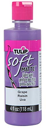 I Love To Create Tulip Soft Fabric Paint 4oz-Matte-Grape, Other, Multicoloured, 6.14 x 7 x 15.2 cm