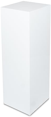 STEMA Seyfried Dekosäule, Podest in 3 Größen (100x33x33 cm, Weiß Matt (Seidenmatt)) Blumensäule, Blumenständer