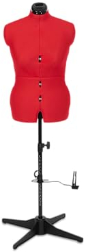 Adjustoform Cucire la Forma del Vestito Regolabile Semplice 8 Parti, Tessuto di Nylon, Papavero Rosso, M
