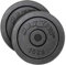 MAXXIVA Hantelscheiben 2er Set Gewichtsplatte je 10 kg 100% Gusseisen schwarz 20 kg Fitness Krafttraining Bodybuilding Workout Gewichtheben Reha