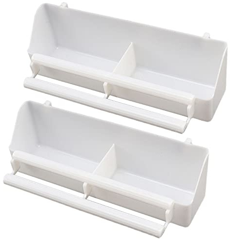 2 stycken plast fågelskål fågelmatare utfodrare fågelmatare vatten bur skål matare fågel hängande skål fågelbur tillbehör fågelmatningsstation för papegojor, fåglar