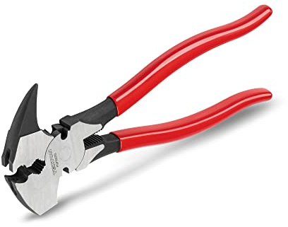 TEKTON 10-1/2 Inch Fencing Pliers | PSP10010, Red
