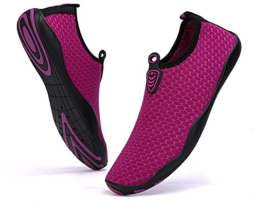 Vsufim Quick-Dry Water Sports Barefoot Shoes Aqua Socks for Swim Beach Pool Surf Yoga for Women Men (6.5 Women/5.5 Men)