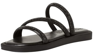 Tamaris Damen Mules Pantoletten Textil Keilabsatz Sommer; BLACK/schwarz; 38 EU