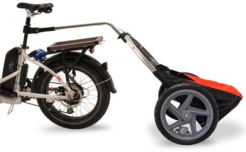 WIKE Golf + Utility Bicycle Trailer: Easy Convert into Hand cart - Holds up to 100lbs, Cargo dims: 19.5 w x 30 h x 12 d, Comes with seat Post Hitch for 1 - 1.5 Diameter Tubes