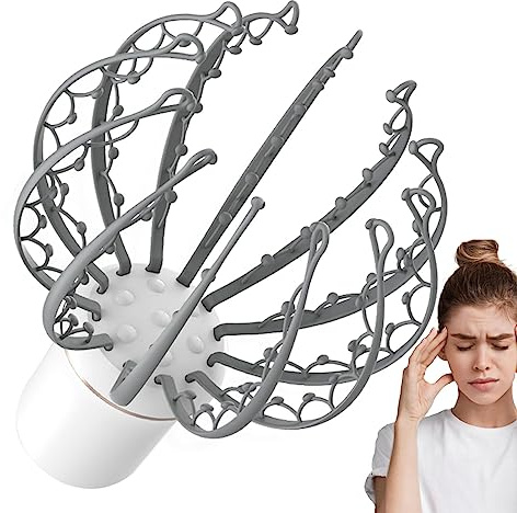 Appareil de massage électrique du cuir chevelu à griffes de pieuvre - Appareil de massage du cuir chevelu portable à piles - Appareil de massage vibrant pour cuir chevelu Cenrf