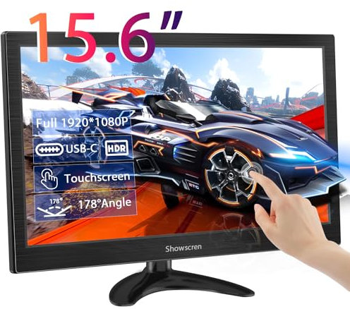 PC Touchscreen Monitor 15.6inch Portable Touch Screen HDR 1920x1080 100% sRGB HDMI/USB-C IPS Display for PC/Laptop/PS4-5/Switch,15.6 Computer Portable Monitors