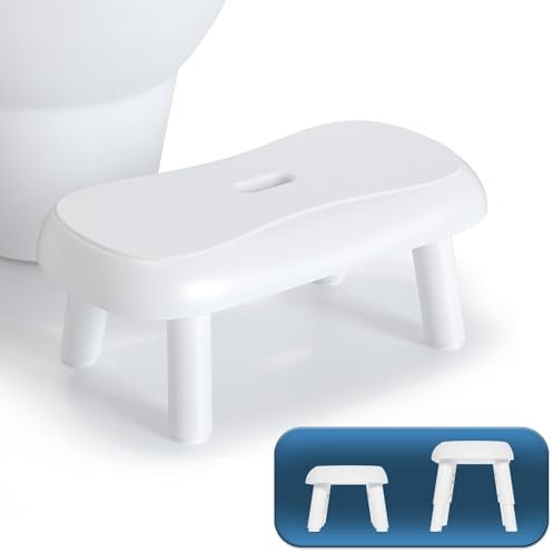 Verstellbarer Multifunktionaler Toilettenhocker Badhocker丨17CM - 23CM丨Gehfuss Toilette Für Erwachsene/Kinder/Kranke丨Hockerbeine Aus Manganstahl丨Um Die Position Auf Der Toilette Zu Verbessern