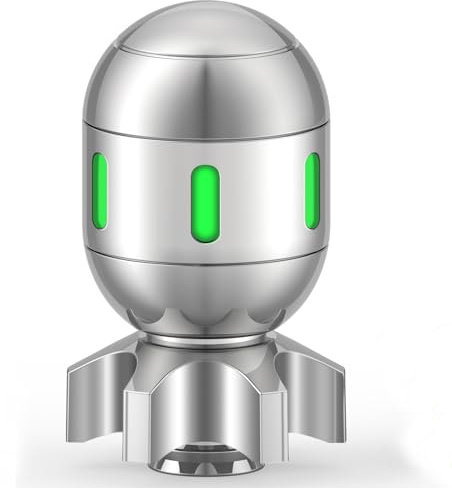 Cool Nuclear Bomb Fidget Spinner For Kids Adults, Metal Fidget Gadget Kinetic Desk Toy, Spaceship Finger Hand Spinner Fingertip Gyro Goody Bag Fillers Fun Idea Gift Prize For Boys Girls