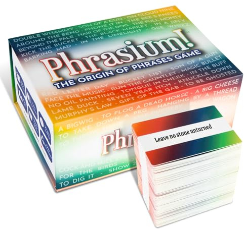 Gamesium - Phrasium Is A Game About Language, History And The Origin Of Phrases - Not Your Traditional Board Game - Card Game for Adults - Word Games For Adults using Idioms & Words