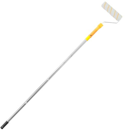 Rodillo de pintura con barra telescópica, 30 – 137 cm, extraíble, 4 secciones, juego de rodillo de pintura grande, ancho de 23 cm, para pintar paredes exteriores y techos