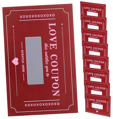 GARIOUANS 20 Feuilles Cartes à Gratter pour Couples Set de Cartes pour Saint Valentin Anniversaires Surprises