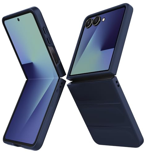 BonYonka Funda para Samsung Galaxy Z Flip 7, Funda de Silicona Resistente a Golpes y Arañazos, Forro de Microfibra Suave, Funda Integral con Protección para La Cámara, Azul