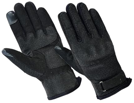 RAXUS Guanti da Moto per Uomo – Estate, Traspiranti con Protezione Nocche Omologati CE (Nero, XXL)