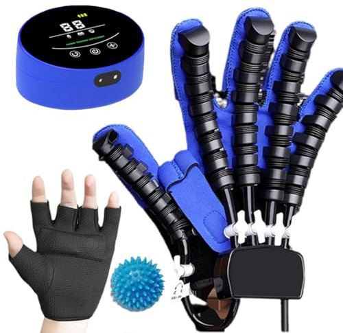 SJMDMZD Guantes de Tratamiento de Rehabilitación,Equipo Recuperación Mano,Guantes Robóticos de Rehabilitación,para Pacientes con Parálisis Cerebral,Artritis,Accidente Cerebrova(Size:XL,Color:Derecha)