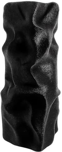 NEXHOME Vaso Decorativo Moderno Made in Italy di Design Artistico Ultra Resistente Antirottura, Scultura Contemporaneo per Arredo Casa, da Interno ed esterno per Tavolo Mensola e Soggiorno(Nero)